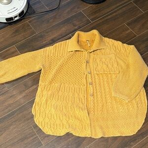 FREE PEOPLE cotton knitted cardigan M